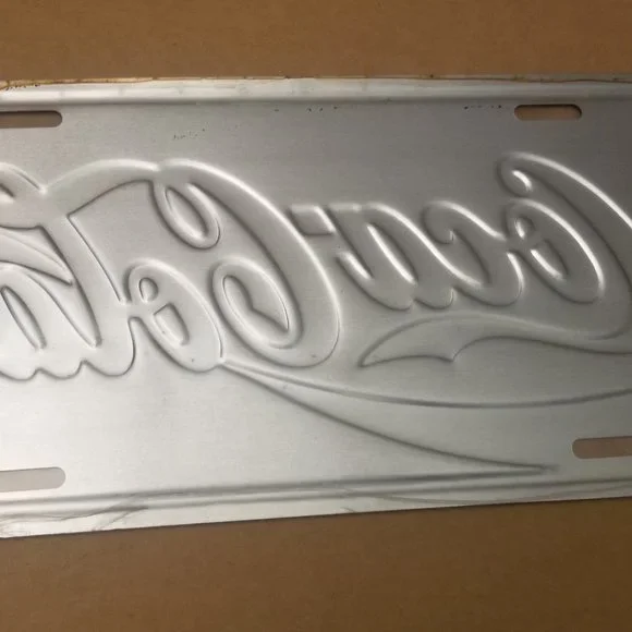 NWOT vtg decorative tin Coca Cola license plate- sealed! - Picture 2 of 2
